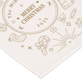 Elegante Gold Line Kurzer Tischläufer (Ecke)