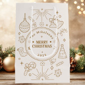 Elegante Gold Line Mittlere Geschenktüte