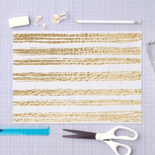 Elegante Gold Lines Seidenpapier (Handwerk)