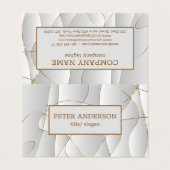 Elegante Gold Lines Visitenkarten (Außenseite Aufgefaltet)