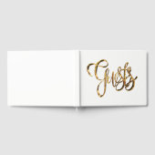 Elegante Gold Look Handwriting Typografy Gäste Gästebuch (Voll)