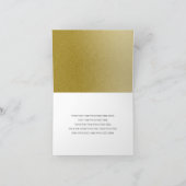 Elegante Gold Lotus Blume Custom Wedding Dankeskarte (Innenseite)