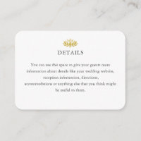 Elegante Gold Lotus Blume Hochzeiten Details