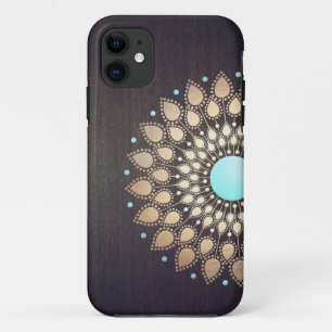 Elegante Gold-Lotusblume Holz stilvoll floral Case-Mate iPhone Hülle