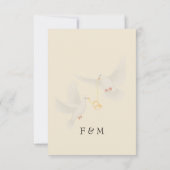 Elegante Gold Luxury feierliche Hochzeit RSVP Karte (Rückseite)