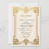 Elegante Gold Luxury feierliche Hochzeit Save The Date (Vorderseite)