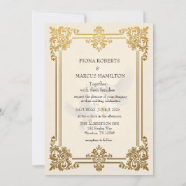 Elegante Gold Luxury feierliche Hochzeit Save The Date