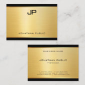 Elegante Gold Luxury Modern Look Glamour Template Visitenkarte (Vorne/Hinten)