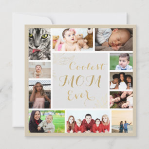 Elegante Gold Mama Wir Liebe Sie Gold FotoCollage