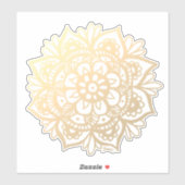 Elegante Gold Mandala Blume Aufkleber (Blatt)
