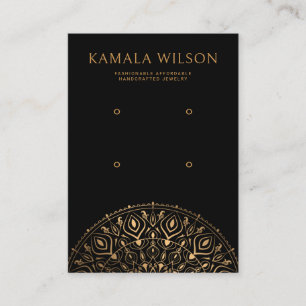 Elegante Gold Mandala Zwei-Paar-Earring-Display-Ka Visitenkarte
