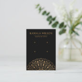 Elegante Gold Mandala Zwei-Paar-Earring-Display-Ka Visitenkarte (Stehend Vorderseite)