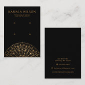 Elegante Gold Mandala Zwei-Paar-Earring-Display-Ka Visitenkarte (Vorne/Hinten)