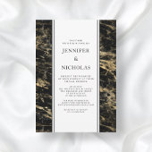 Elegante Gold Marble Virtual Wedding Einladung
