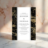 Elegante Gold Marble Virtual Wedding Einladung