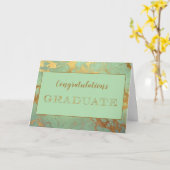 Elegante Gold Marmor Abschluss Grußkarte Karte (Gelbe Blume)