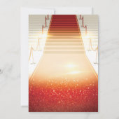 Elegante Gold Masque, Red Tepet Quinceanera Einladung (Rückseite)