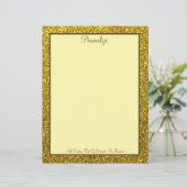 Elegante Gold Metallic Beruflich Personalize (Stehend Vorderseite)