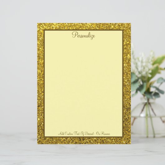 Elegante Gold Metallic Beruflich Personalize (Stehend Vorderseite)