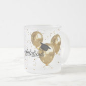 Elegante Gold Minimal Abschluss Graduate School Mattglastasse (VorderseiteRechts)