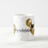 Elegante Gold Minimal Abschluss Graduiertenkappe Kaffeetasse (Mittel)