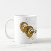 Elegante Gold Minimal Abschluss Graduiertenkappe Kaffeetasse (Links)