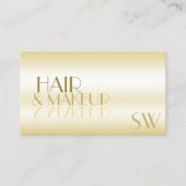 Elegante Gold Mirror Letters mit Monogram Luxury Visitenkarte (Vorderseite)