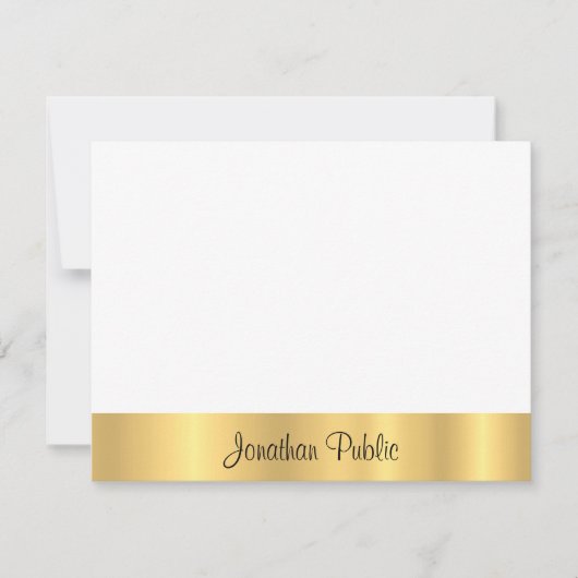 Elegante Gold Moderne Vorlage Handschrift Text Fla (Vorderseite)