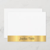 Elegante Gold Moderne Vorlage Handschrift Text Fla (Vorne/Hinten)