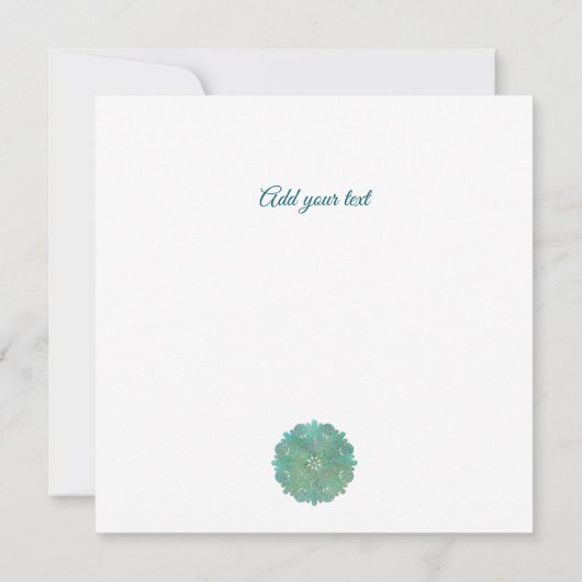 Elegante Gold Monogram Anfangsbuchstaben mit Manda Einladung (Rückseite)