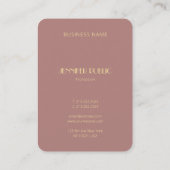 Elegante Gold Monogram Beruflich Moderne Vorlage Visitenkarte (Rückseite)