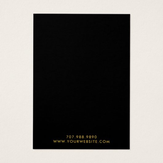 Elegante Gold Monogram Black Earring Display Card (Rückseite)