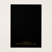Elegante Gold Monogram Black Earring Display Card (Rückseite)