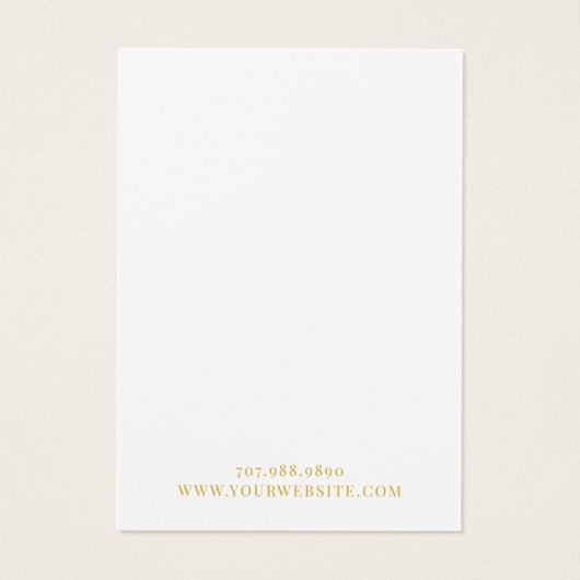 Elegante Gold Monogram Earring Display Card (Rückseite)