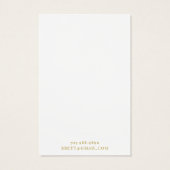 Elegante Gold Monogram Earring Display Card (Rückseite)