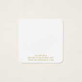 Elegante Gold Monogram Earring Display Card (Rückseite)