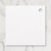 Elegante Gold Monogram Gastgeschenk Hochzeit Tag Geschenkanhänger (Rückseite)