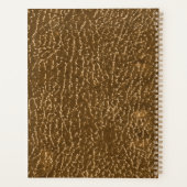 Elegante Gold Monogram Luxe Texture Gold Letters Planer (Rückseite)