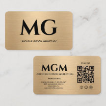 Elegante Gold Monogram Marketing-Profi Geschäftska