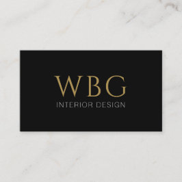 Elegante Gold Monogram Minimalistisch Beruflich Visitenkarte