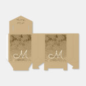 Elegante Gold Monogram Moderne Hochzeit Geschenkschachtel (Ungefaltet)