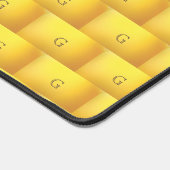 Elegante Gold Monogram Musterschreibmatte Schreibtischunterlage (Ecke)