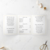 Elegante Gold Monogram Trifold Broschüre (Innenseite)