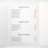 Elegante Gold Monogram Trifold Broschüre (Innenseite Mitte)