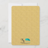 Elegante Gold Monogram Wedding Einladung (Rückseite)