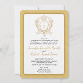 Elegante Gold Monogram Wedding Einladung (Vorderseite)
