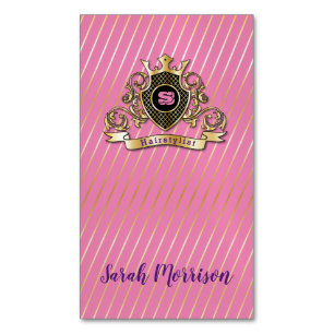 Elegante Gold Monogramm gestaltete Visitenkarte Magnetische Visitenkarte