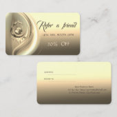 Elegante Gold Moon Crown-Karte Empfehlungskarte (Vorne/Hinten)