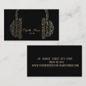 Elegante Gold Musiknoten Headphone DJ Visitenkarte (Vorne/Hinten)