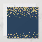 Elegante Gold Navy Glitzer Weihnachtsfeier Einladung (Rückseite)
